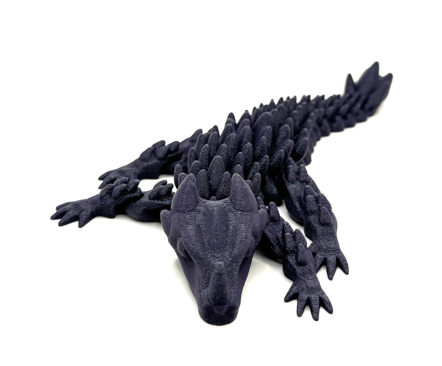 Mystical Black Dragon Egg with Guardian Dragon Sculpture - 3d printed in USA