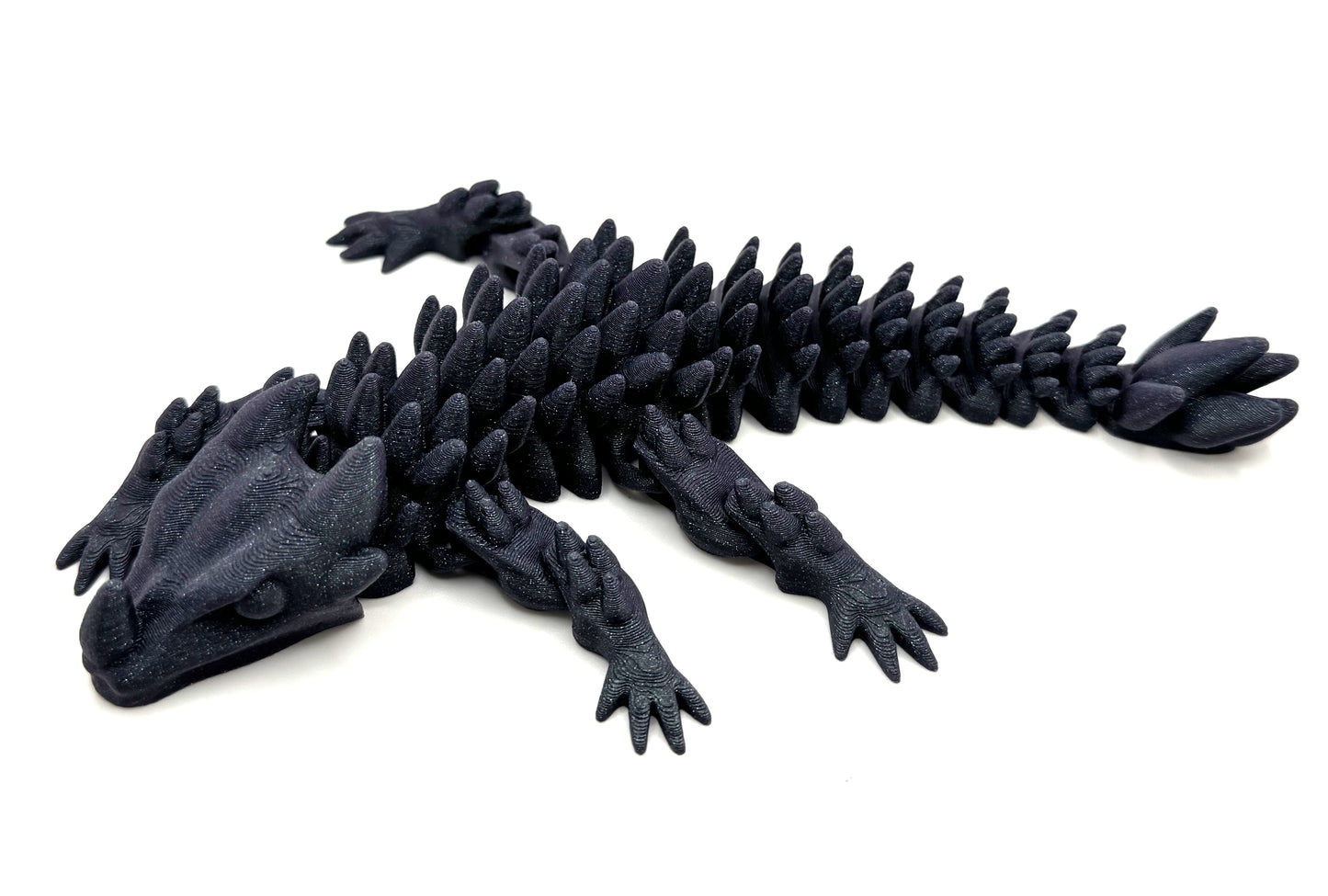 Mystical Black Dragon Egg with Guardian Dragon Sculpture - 3d printed in USA