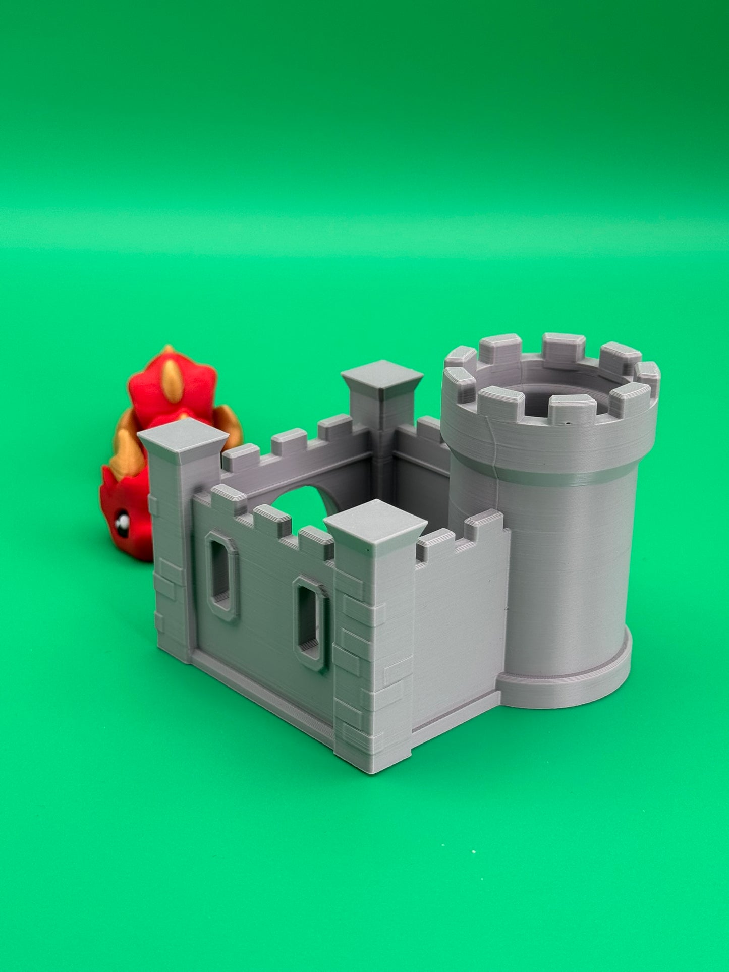Fantasy Dragon & Castle Desk Toy β Geek Office Decor, Pop-Culture Gift