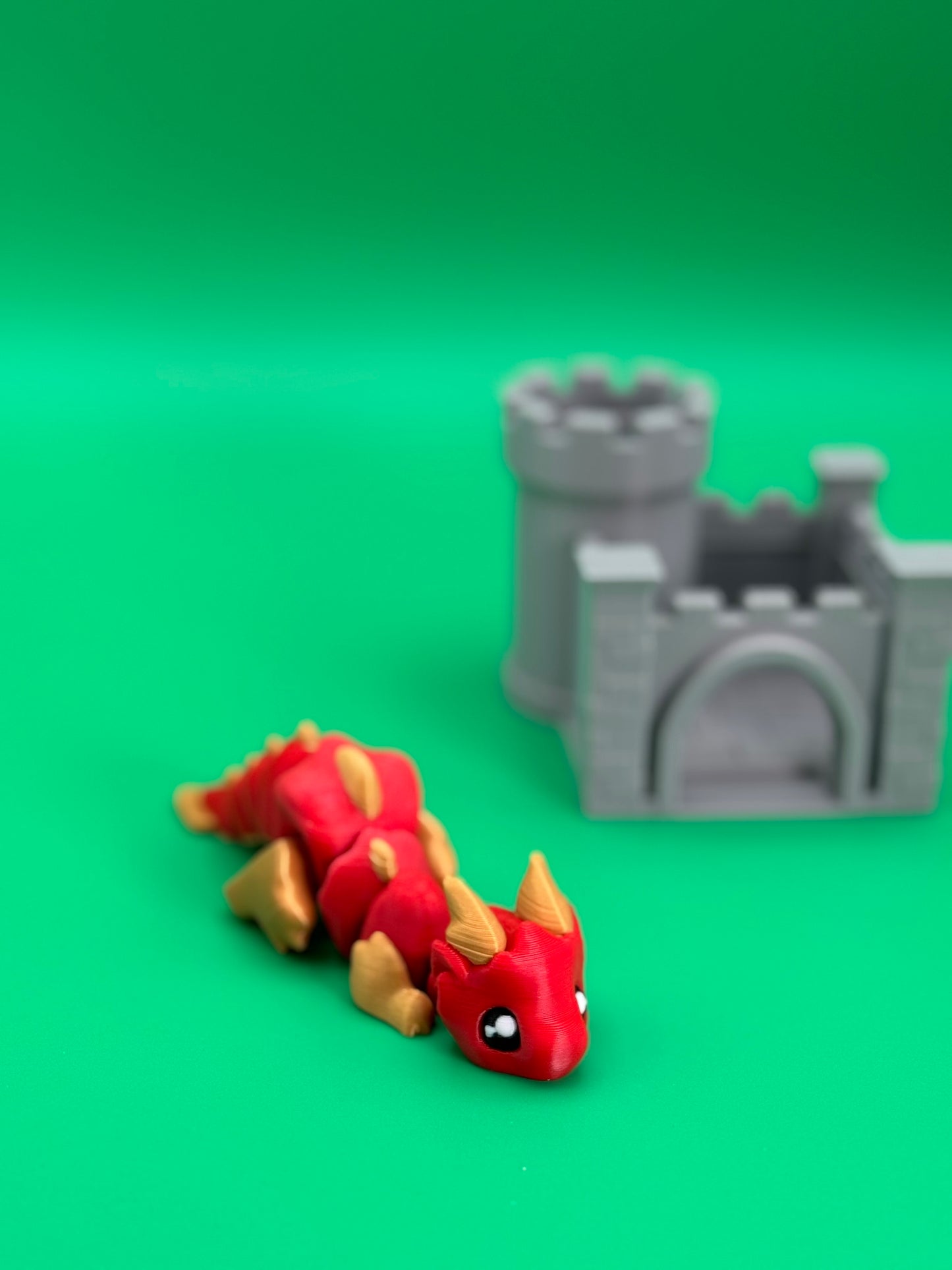 Fantasy Dragon & Castle Desk Toy β Geek Office Decor, Pop-Culture Gift