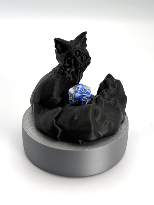 Dice Throne Cat with All-Knowing Eye – Unique Tabletop Gamer Gift, DnD Dice