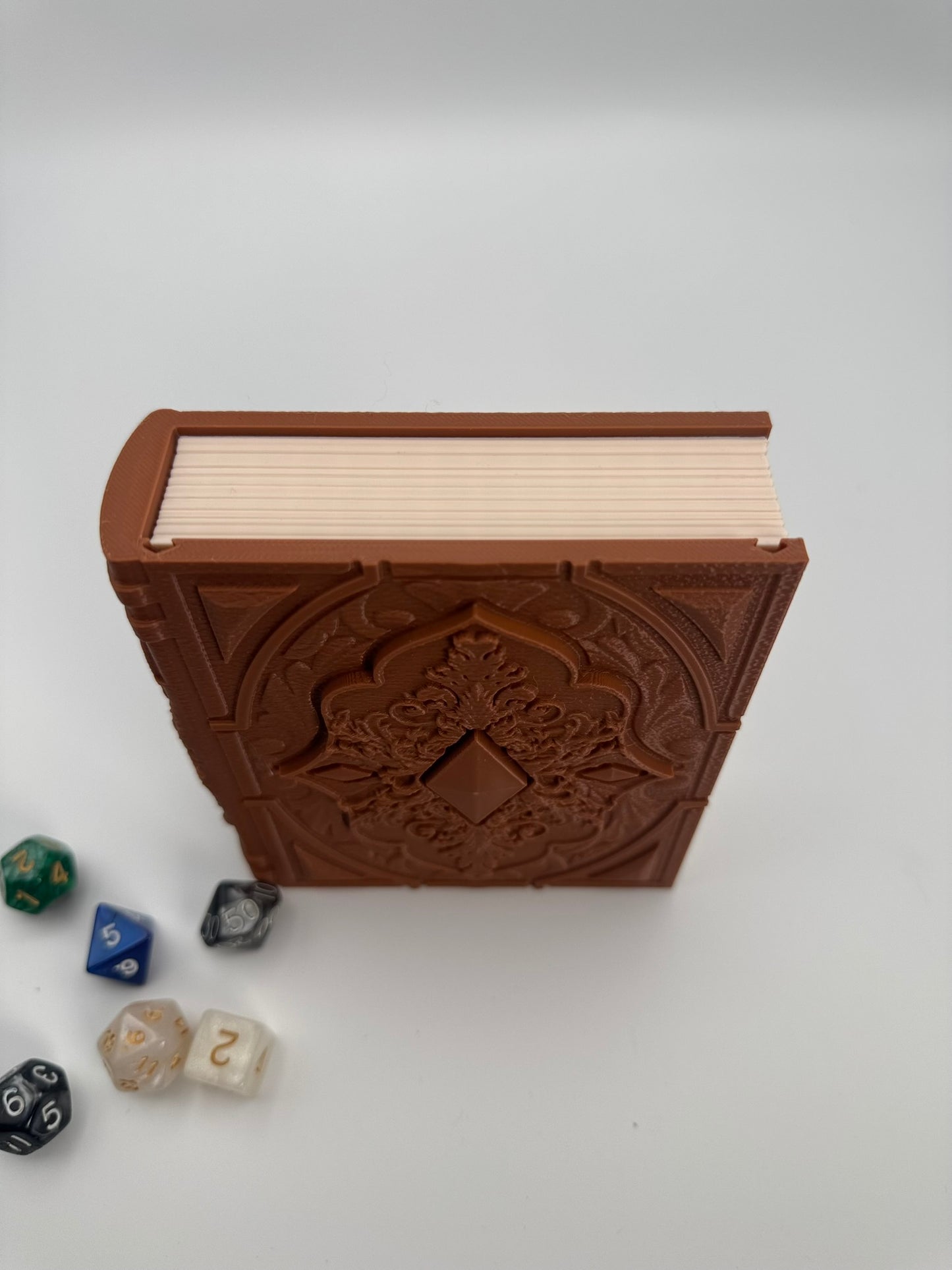 Book Themed Dice Tome Dice Holder & Rolling Tray for DND RPG Board Games Gift