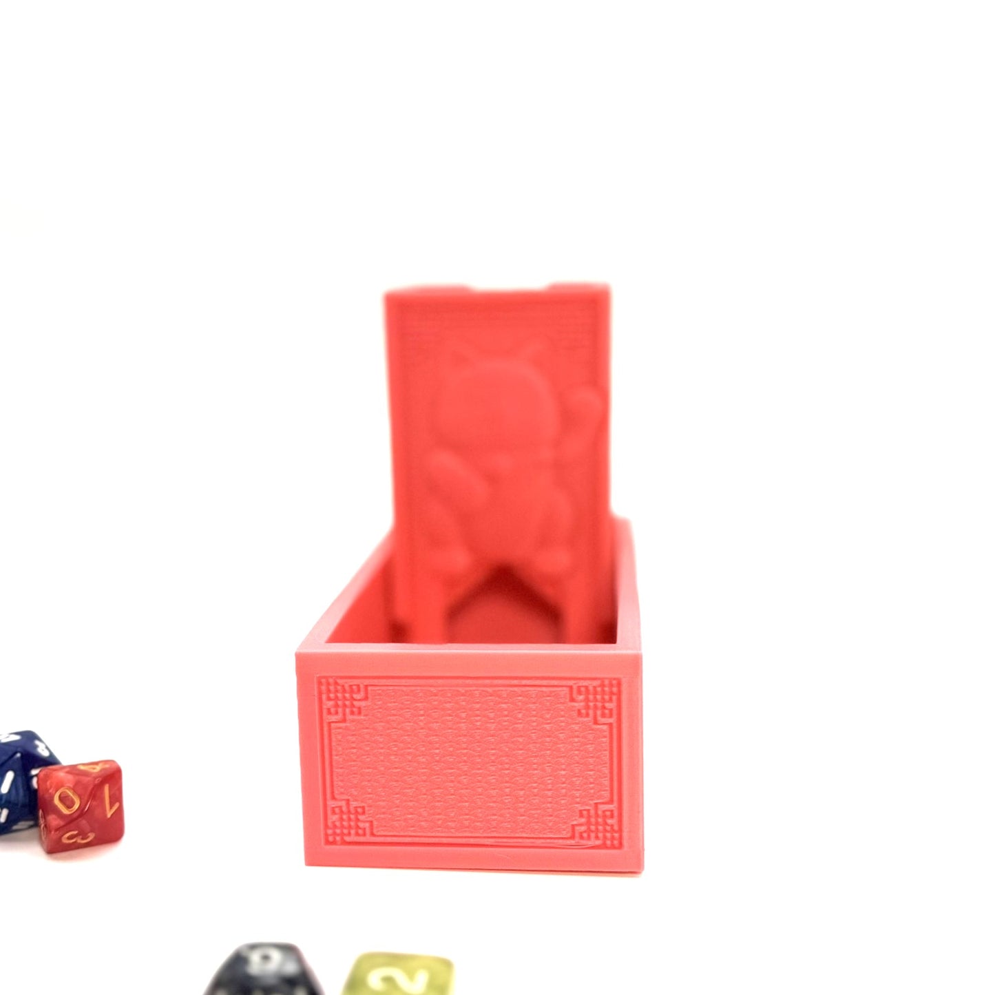 Happy Kitty Folding Dice Tower Pink Lucky Cat Compact 5x2.5x1.5 Cute Gamer Gift