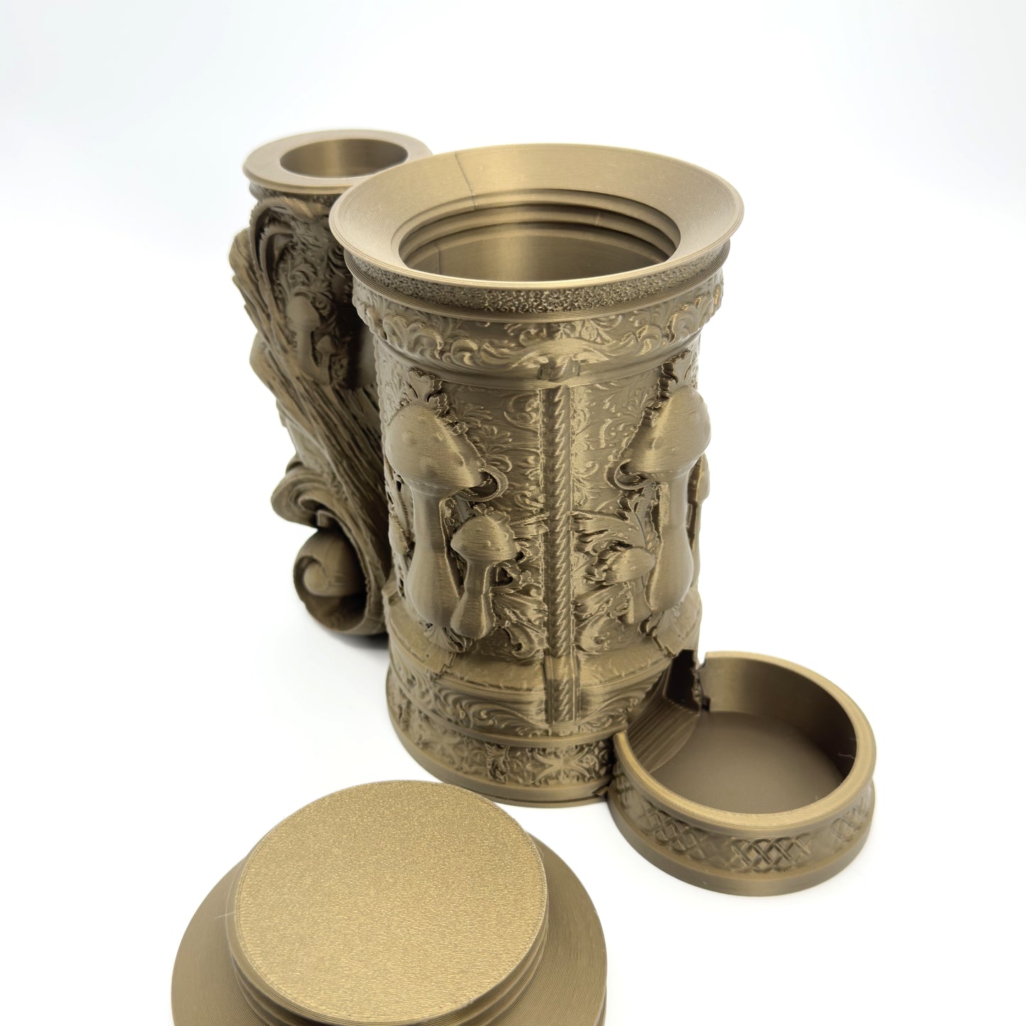 Forest Themed Dice Tower Tankard – Beverage Can Holder & Dice Vault – Tabletop Gaming Gift