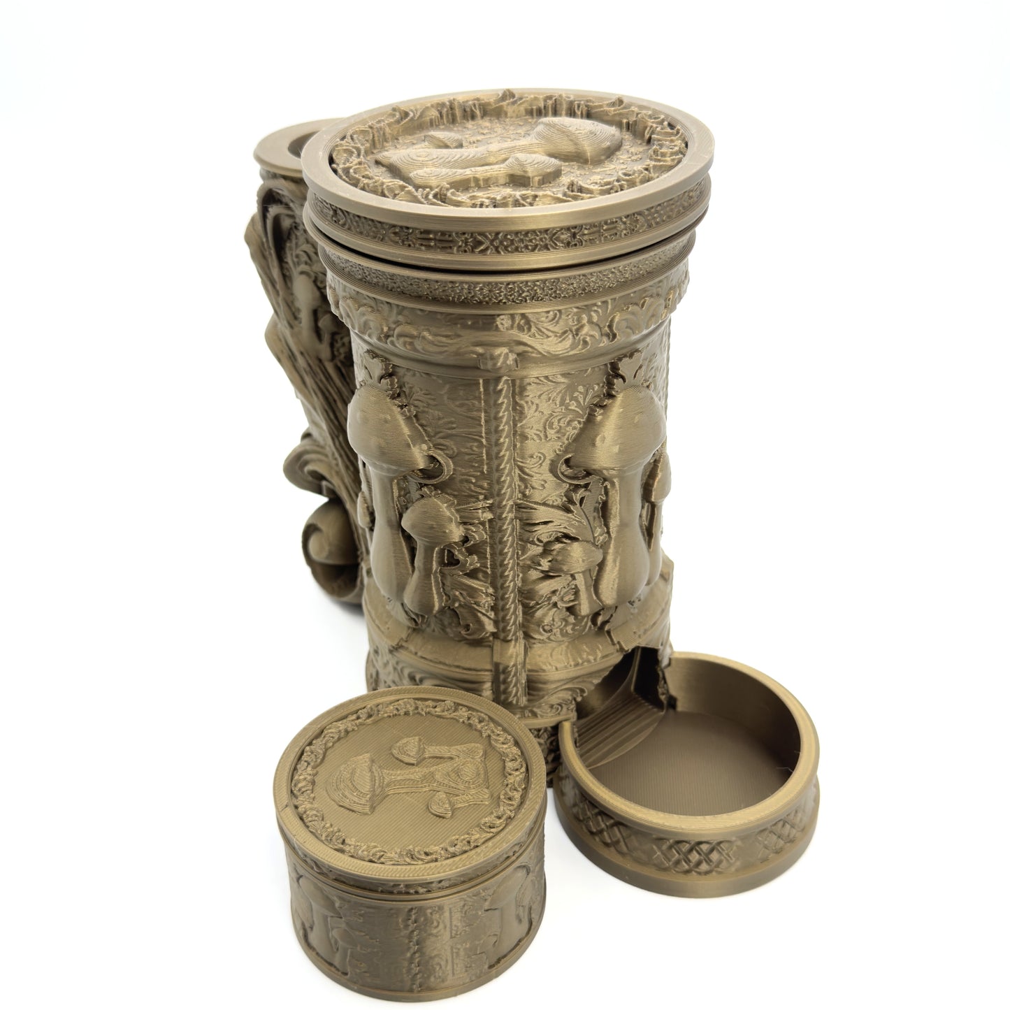 Forest Themed Dice Tower Tankard – Beverage Can Holder & Dice Vault – Tabletop Gaming Gift