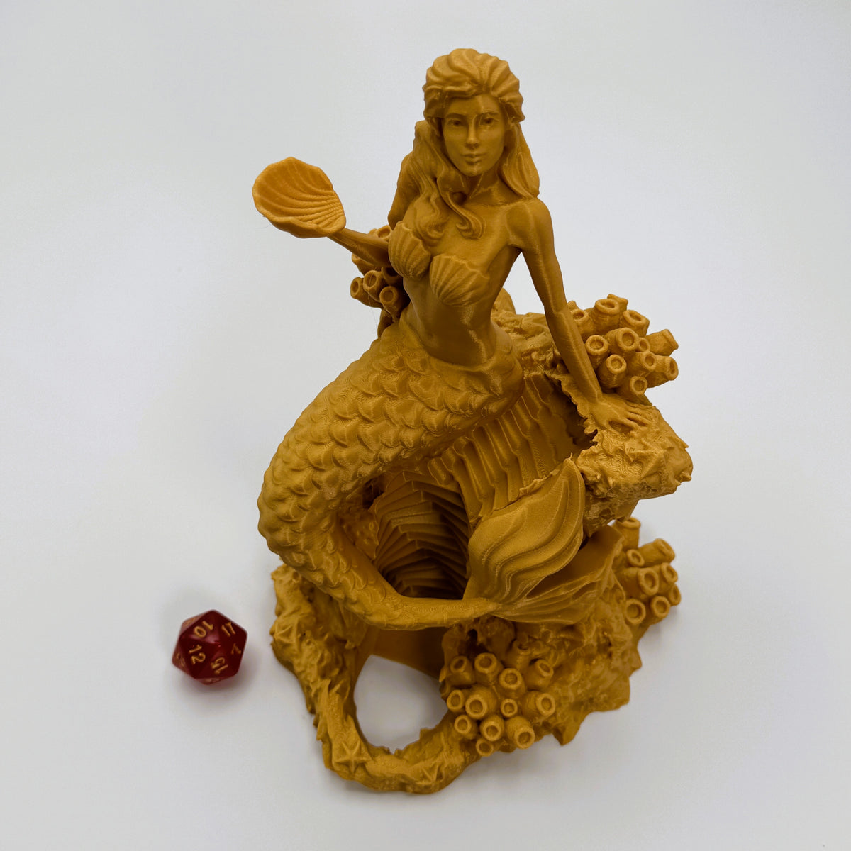 Mermaid Dice Vault and Tower, Tabletop RPG Accessory, Unique Dice Roller