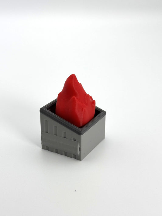 Dumpster Fire Clicker Fidget Toy – Stress Relief Desk Toy