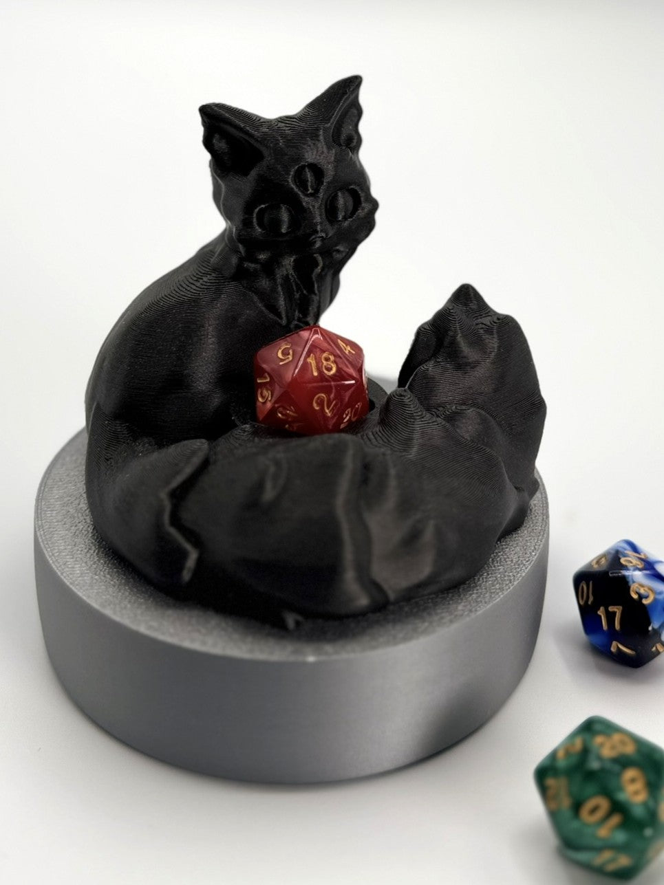 Dice Throne Cat with All-Knowing Eye – Unique Tabletop Gamer Gift, DnD Dice