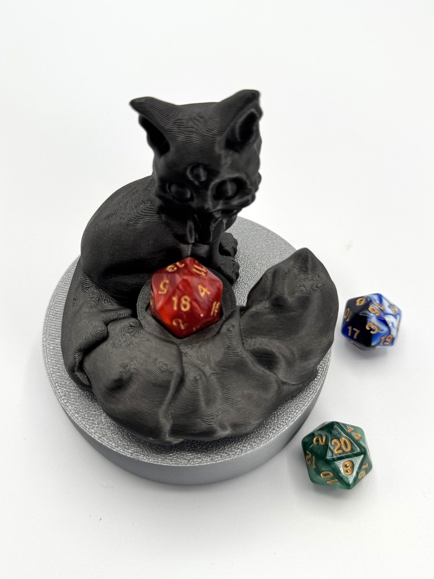 Dice Throne Cat with All-Knowing Eye – Unique Tabletop Gamer Gift, DnD Dice