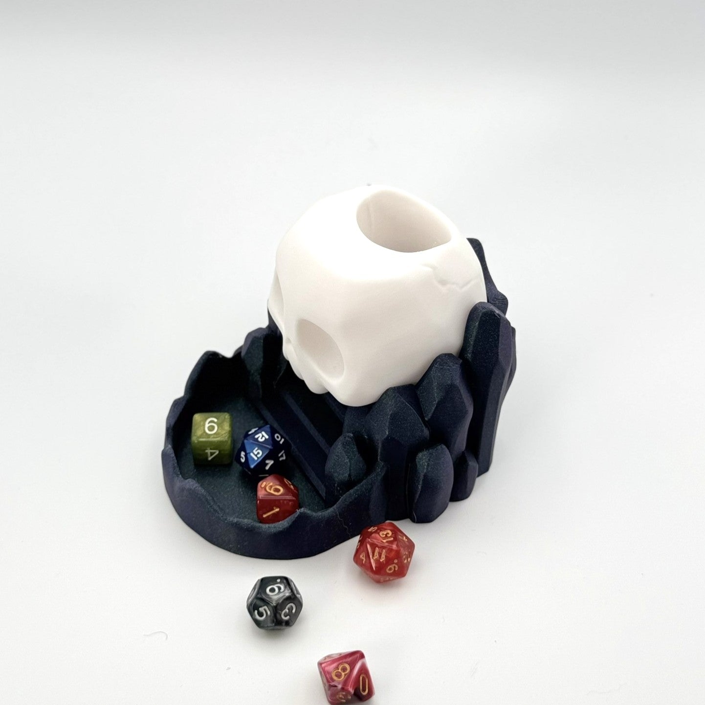 Skull Dice Rolling Tower – Gothic Tabletop Gaming Accessory for RPG & DnD