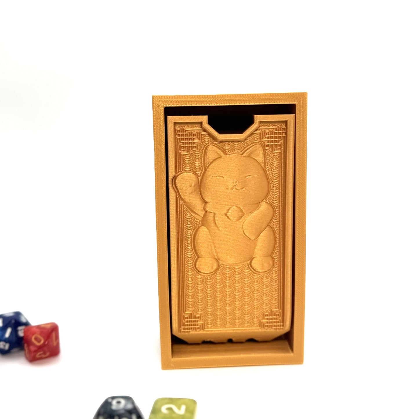 Folding Dice Tower with Smiling Kitty | Tabletop RPG & Board Games | DnD, Magic