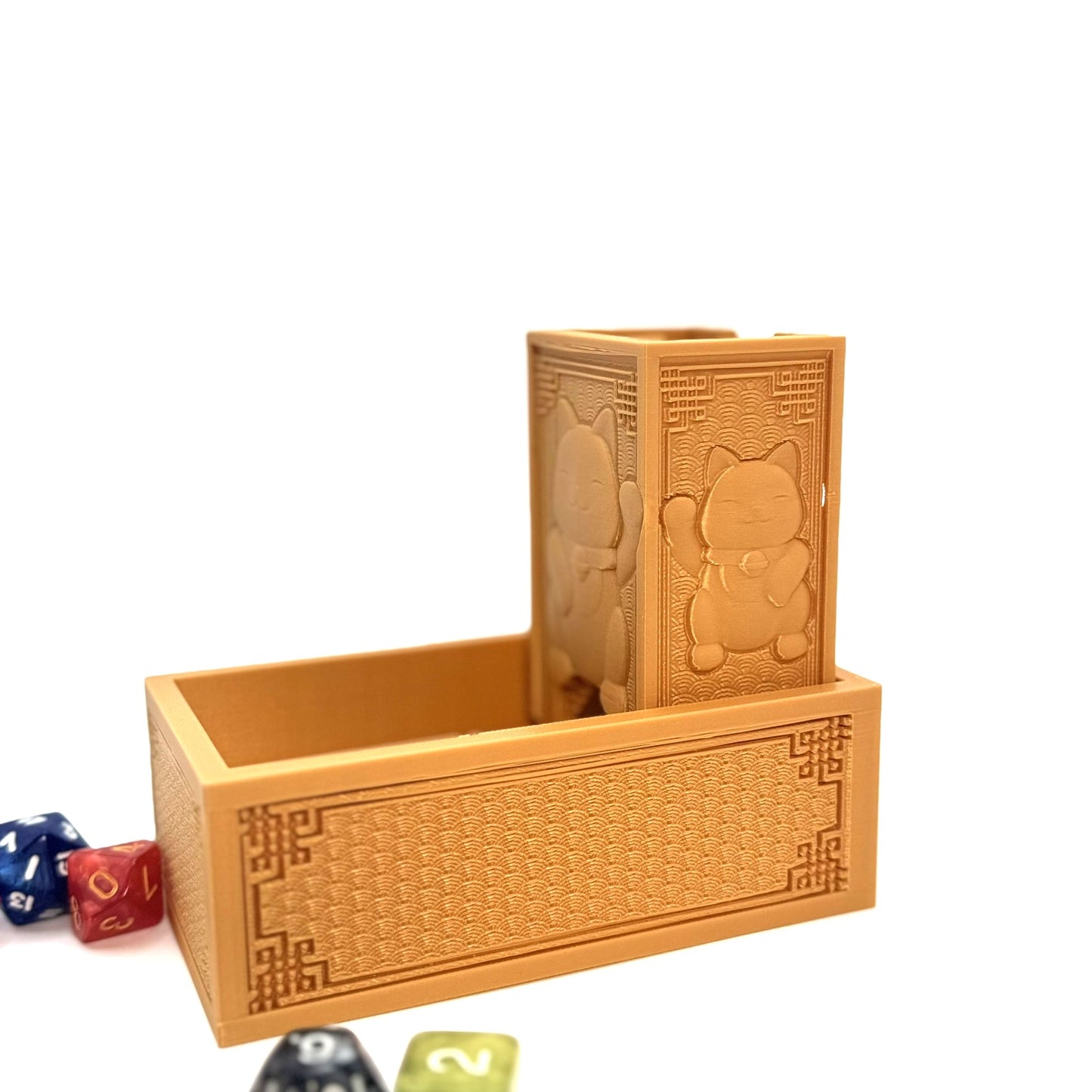 Folding Dice Tower with Smiling Kitty | Tabletop RPG & Board Games | DnD, Magic
