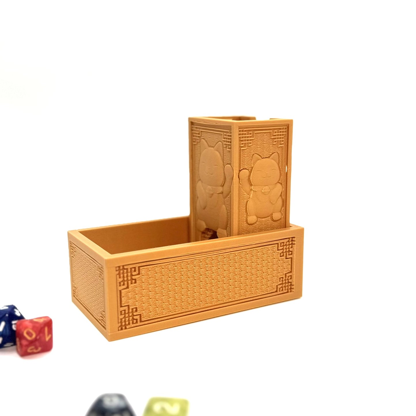 Folding Dice Tower with Smiling Kitty | Tabletop RPG & Board Games | DnD, Magic
