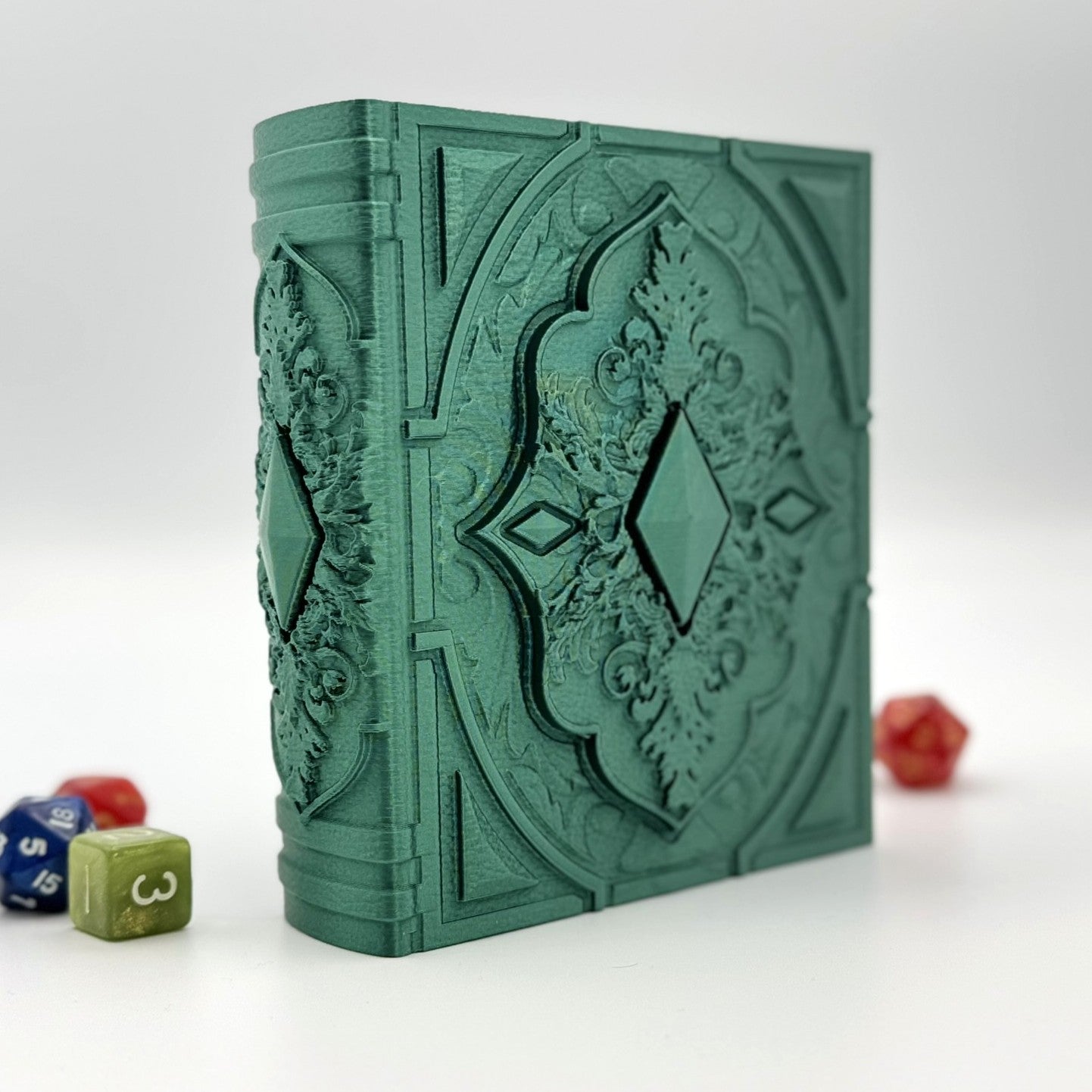 Spellbook Dice Tome, Holder & Rolling Tray for DND, MTG TTRPG Board Games