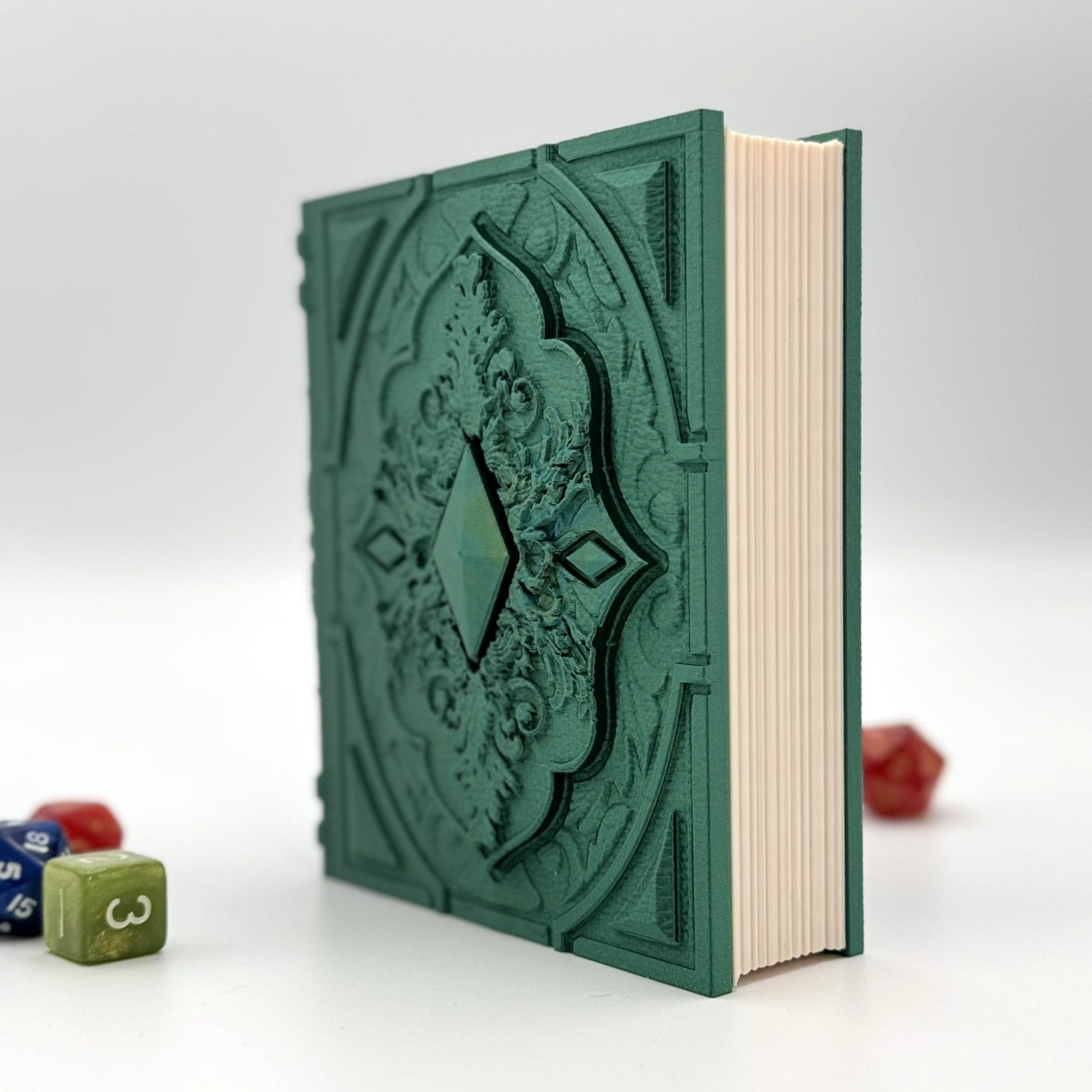 Spellbook Dice Tome, Holder & Rolling Tray for DND, MTG TTRPG Board Games