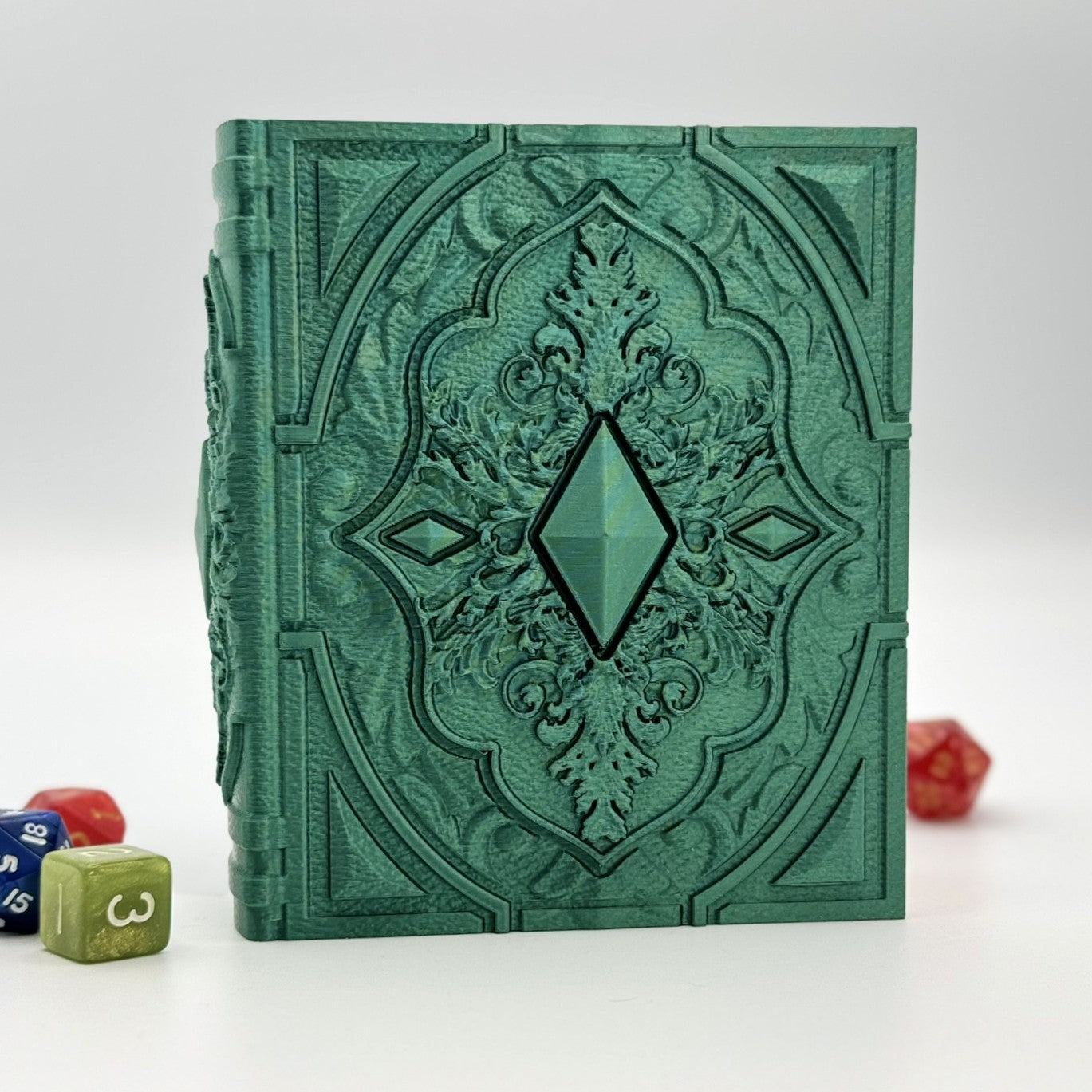Spellbook Dice Tome, Holder & Rolling Tray for DND, MTG TTRPG Board Games