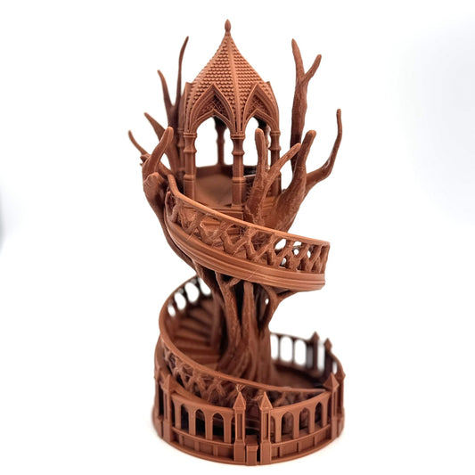 Elven Treehouse Dice Tower – Fantasy RPG Tabletop Gaming Accessory Unique Gift