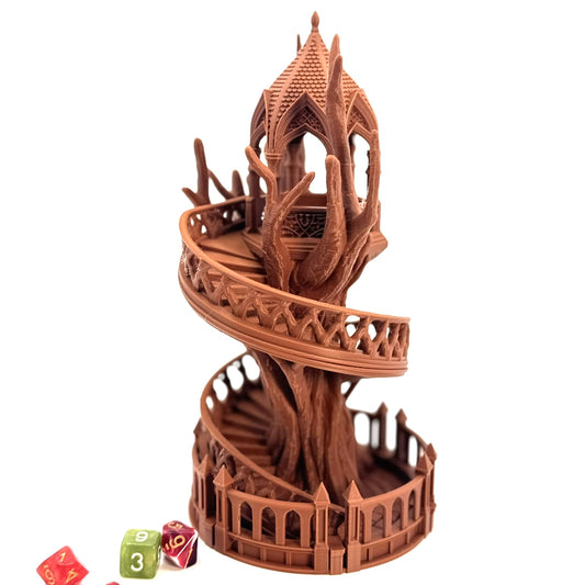 Sylven Treehouse Dice Tower – Fantasy RPG Tabletop Gaming Accessory Unique Gift