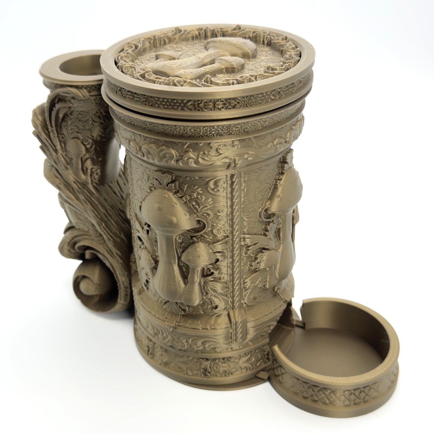 Forest Themed Dice Tower Tankard – Beverage Can Holder & Dice Vault – Tabletop Gaming Gift
