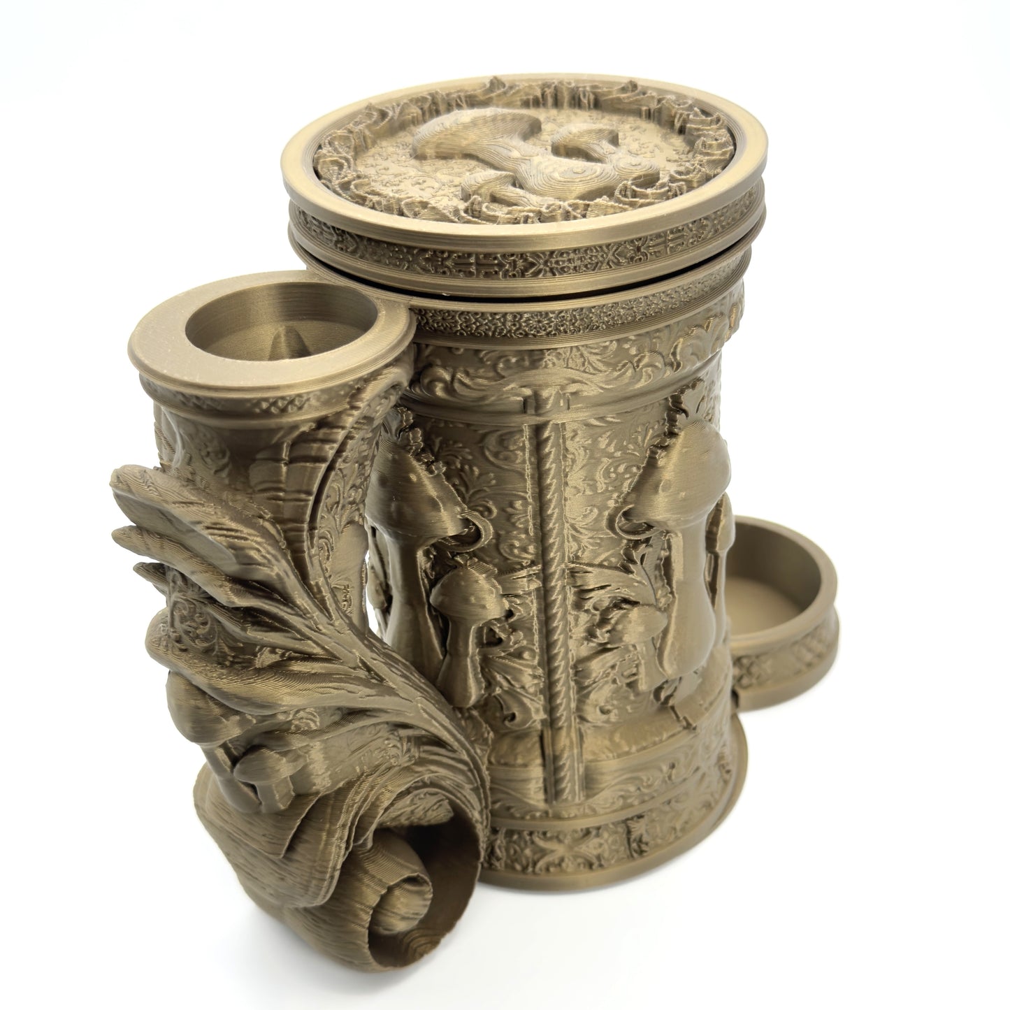 Forest Themed Dice Tower Tankard – Beverage Can Holder & Dice Vault – Tabletop Gaming Gift