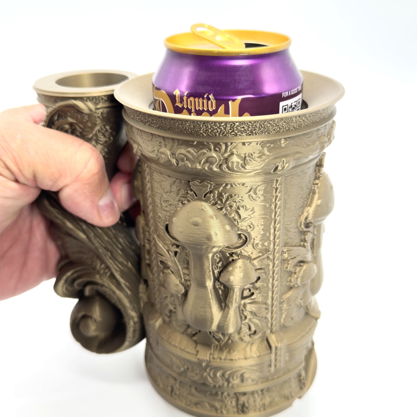 Forest Themed Dice Tower Tankard – Beverage Can Holder & Dice Vault – Tabletop Gaming Gift