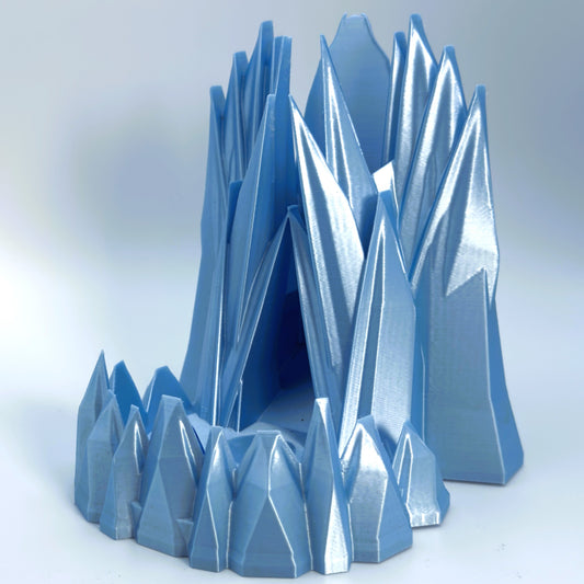 Frozen castle inspired dice tower for tabletop RPG