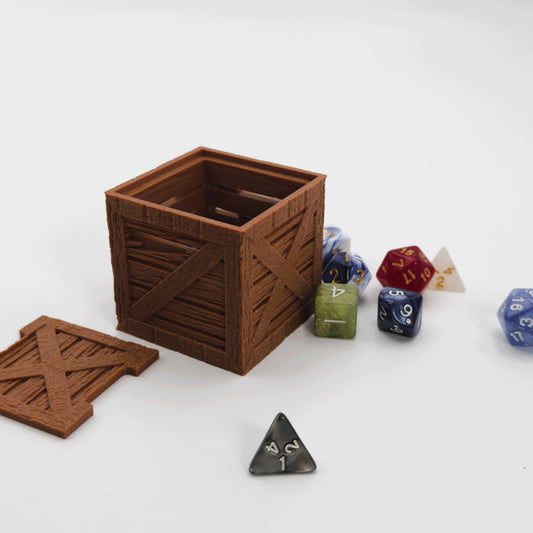 Dice Vault Crate holds 2 Sets of RPG dice