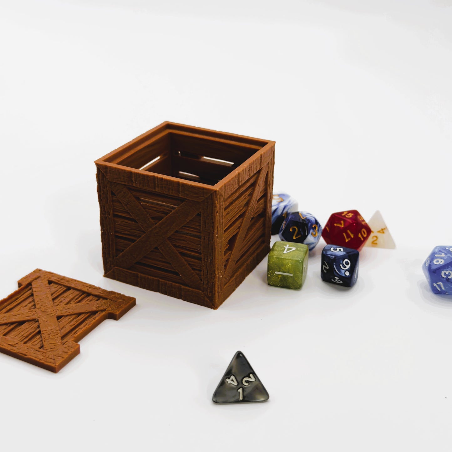 Dice Vault Crate holds 2 Sets of RPG dice