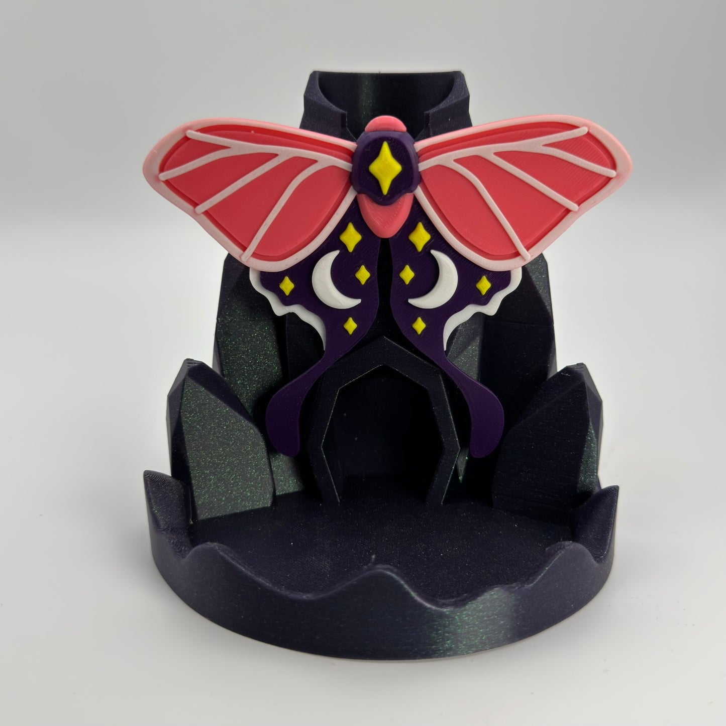 Luna Moth Dice Tower – Shimmery Mountains for TTRPG Gaming
