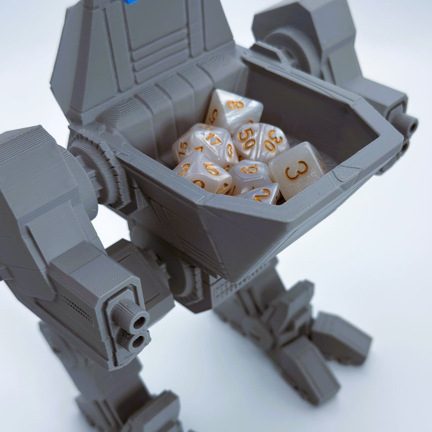 Mecha Dice Vault – Futuristic Dice Holder for Tabletop RPG, D&D and Gaming Accessories