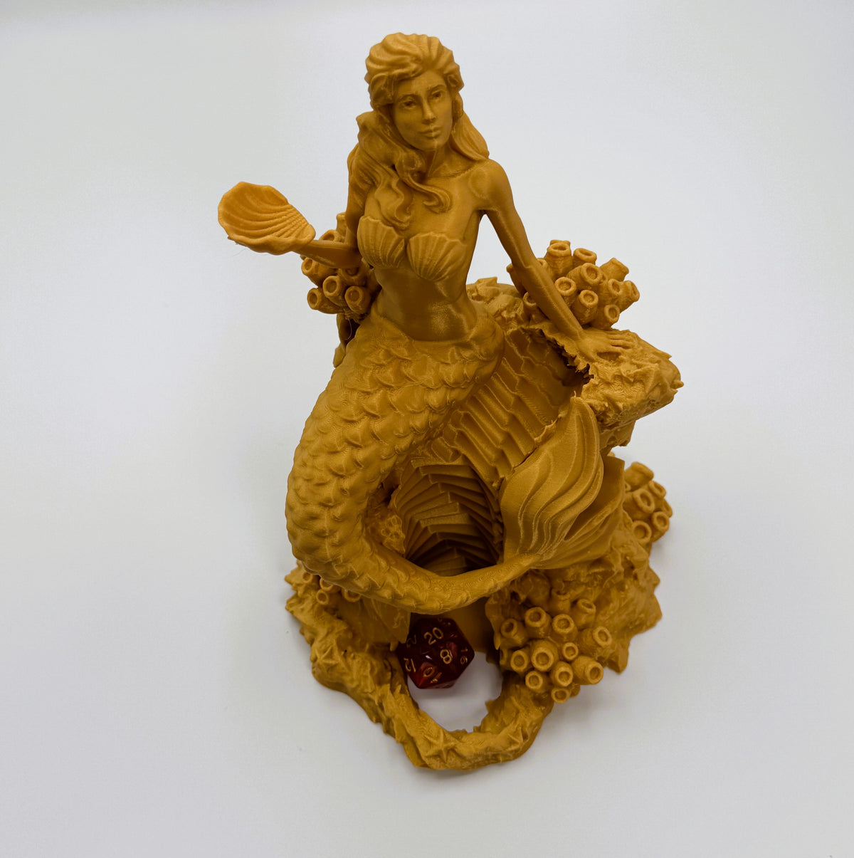 Mermaid Dice Vault and Tower, Tabletop RPG Accessory, Unique Dice Roller