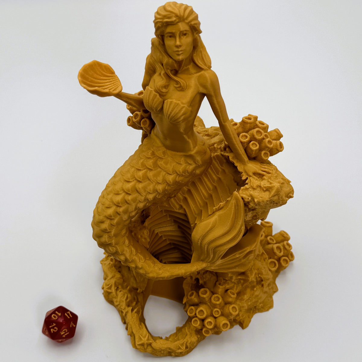 Mermaid Dice Vault and Tower, Tabletop RPG Accessory, Unique Dice Roller