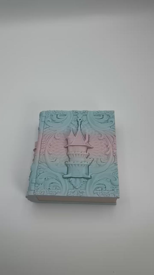 Book Themed Dice Tome Tray Multicolor Cotton Candy Castle DnD RPG Holder Gift